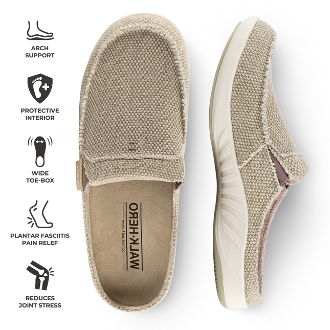 Men's Canvas Arch Support Slippers