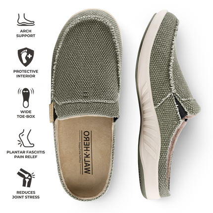 Men's Canvas Arch Support Slippers