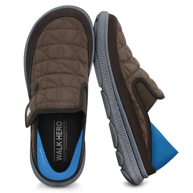 Mens Slippers for Plantar Fasciitis, Comfortable House Shoes for Men with Arch Support