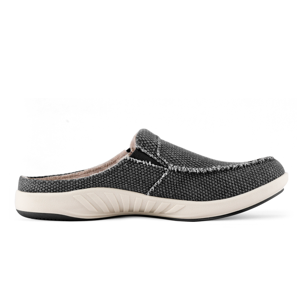 Men Hard Sole Slippers With Arch Support Men's Canvas Arch Support