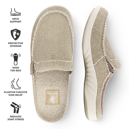 Men's Canvas Arch Support Slippers