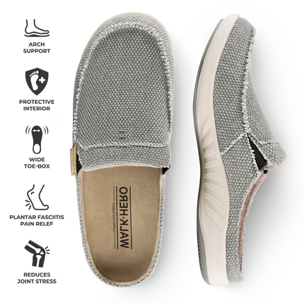Men's Canvas Arch Support Slippers