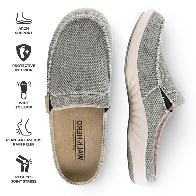 Men's Canvas Arch Support Slippers
