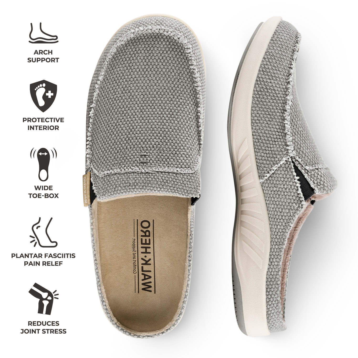 Men's Arch Support Slippers - Buy 1 Get 1 Free - WALKHERO