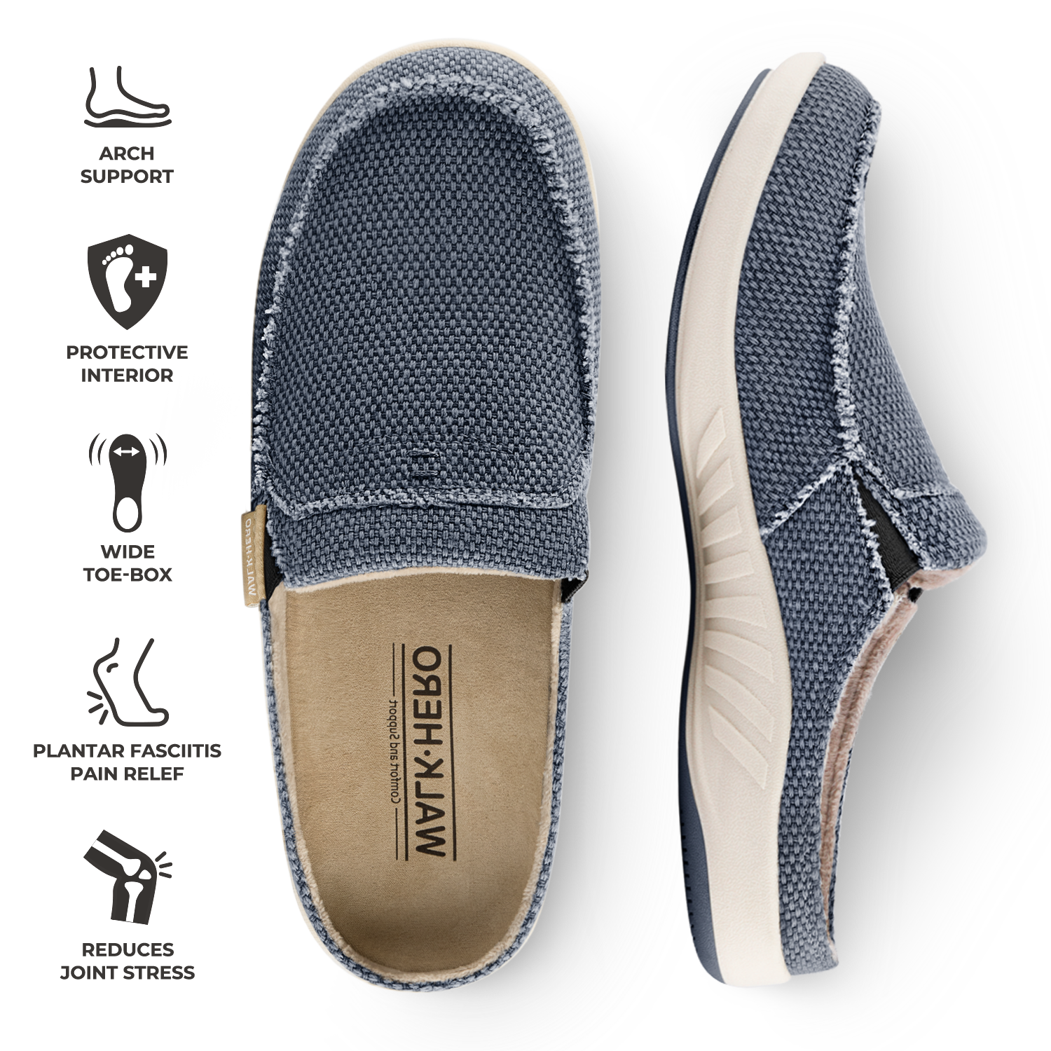 Men's Arch Support Slippers - Buy 1 Get 1 Free - WALKHERO