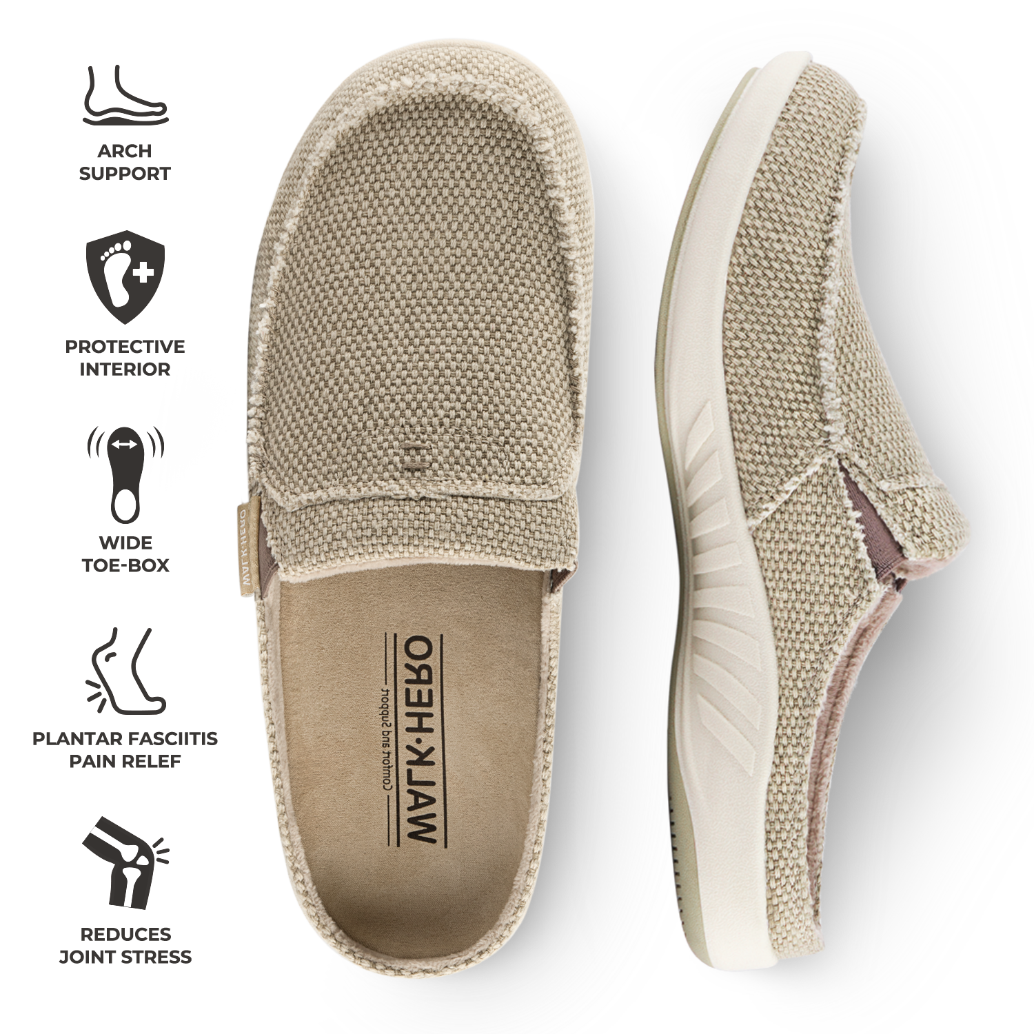 Men's Arch Support Slippers - Buy 1 Get 1 Free - WALKHERO