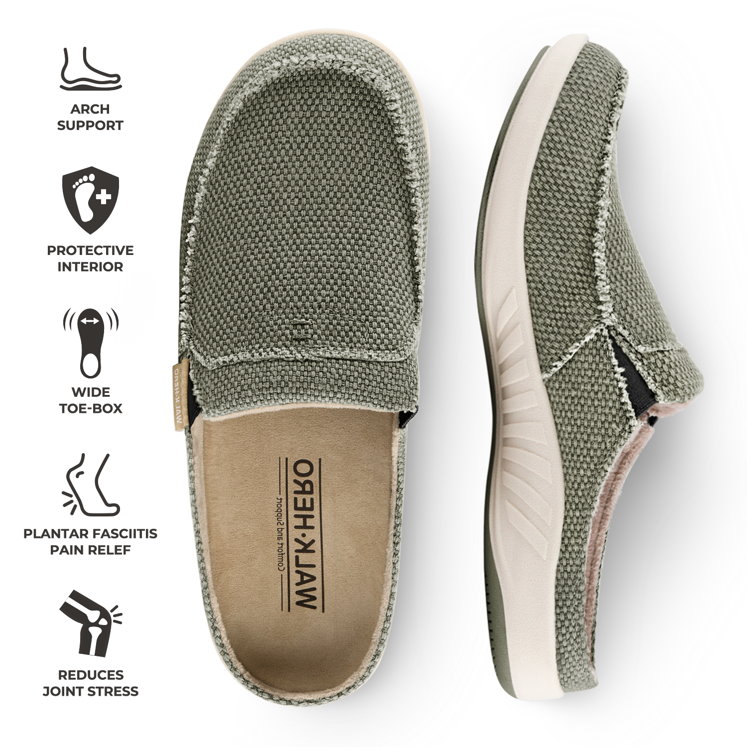 Men's Arch Support Slippers - Buy 1 Get 1 Free - WALKHERO