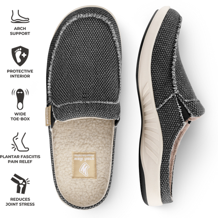 Men's Canvas Arch Support Slippers