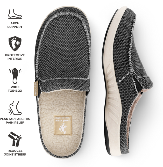 Men's Canvas Arch Support Slippers