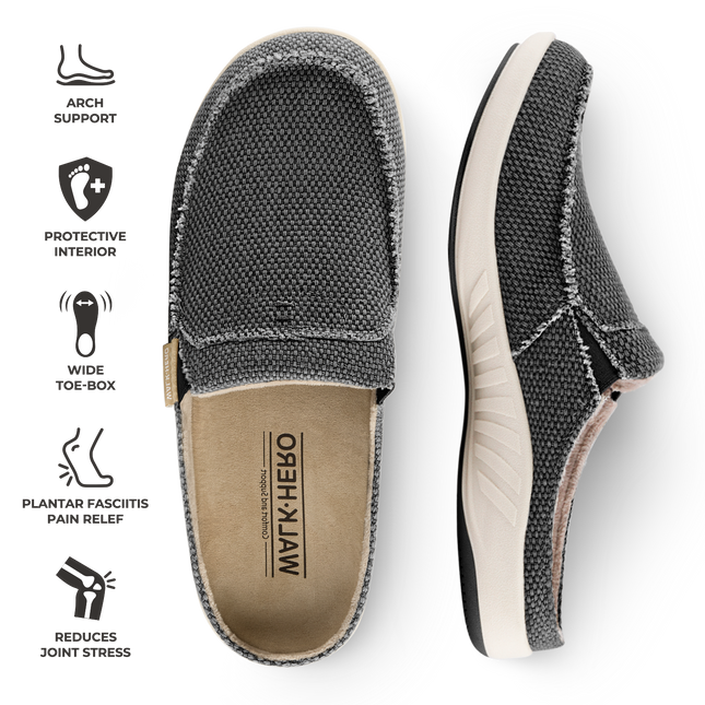 Men's Canvas Arch Support Slippers