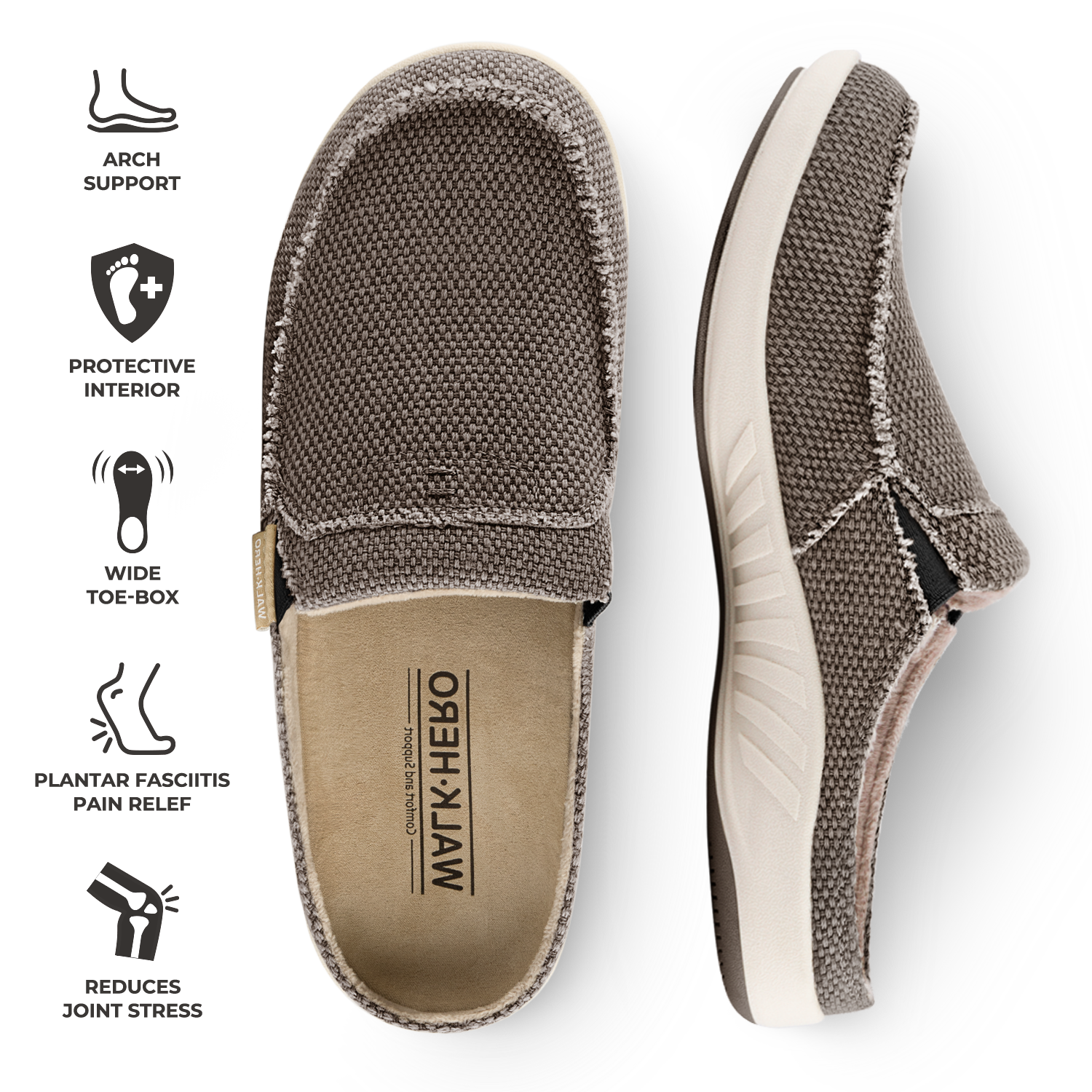 Men's Arch Support Slippers - Buy 1 Get 1 Free - WALKHERO