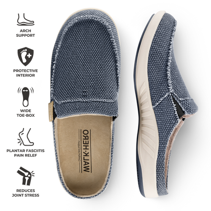 Men's Canvas Arch Support Slippers