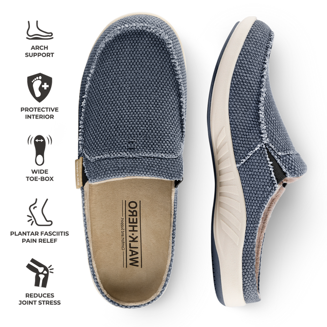 Men's Canvas Arch Support Slippers
