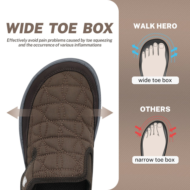 Mens Slippers for Plantar Fasciitis, Comfortable House Shoes for Men with Arch Support