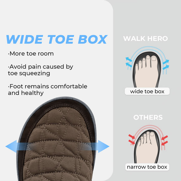 Men's Wide Toe Box Arch Support Slippers