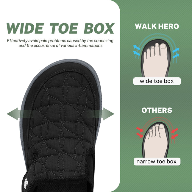 Mens Slippers for Plantar Fasciitis, Comfortable House Shoes for Men with Arch Support