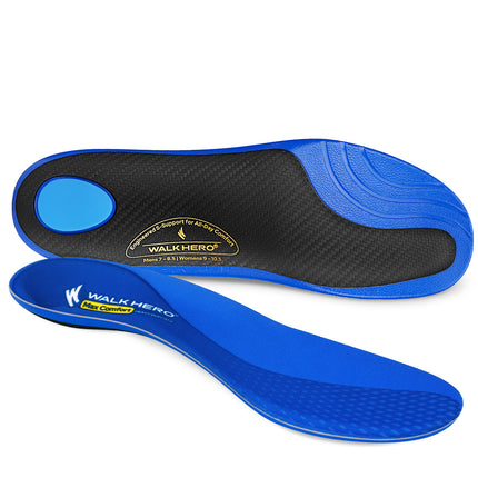 WalkHero 220+ lbs Medium Arch Support Inserts,Heavy Duty Plantar Fasciitis Insoles for Men Women,Orthotic Inserts for Pain Relief,Work Boot Insole with Heel Cushioning