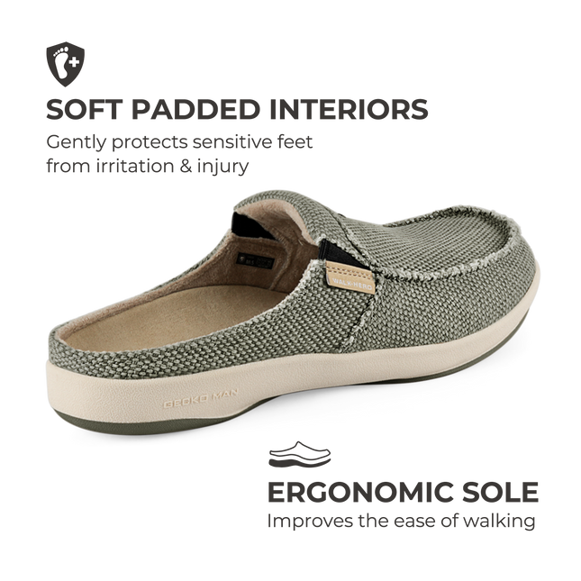 Men's Canvas Arch Support Slippers