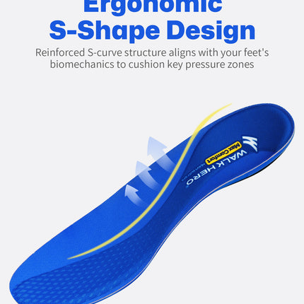 WalkHero 220+ lbs Medium Arch Support Inserts,Heavy Duty Plantar Fasciitis Insoles for Men Women,Orthotic Inserts for Pain Relief,Work Boot Insole with Heel Cushioning