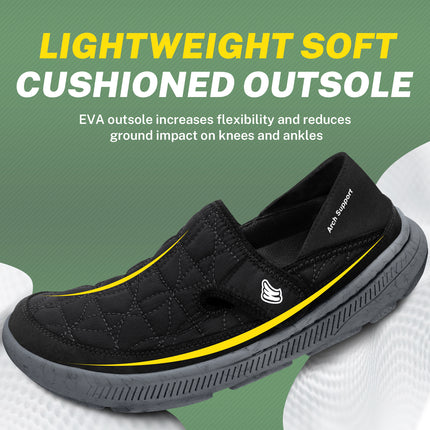 Mens Slippers for Plantar Fasciitis, Comfortable House Shoes for Men with Arch Support