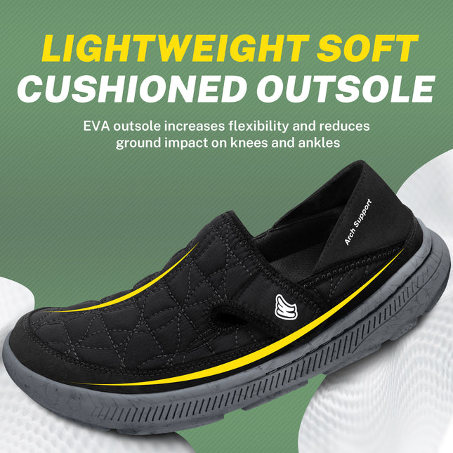 Mens Slippers for Plantar Fasciitis, Comfortable House Shoes for Men with Arch Support