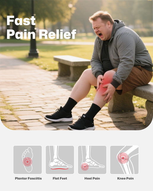 WalkHero 220+ lbs Medium Arch Support Inserts,Heavy Duty Plantar Fasciitis Insoles for Men Women,Orthotic Inserts for Pain Relief,Work Boot Insole with Heel Cushioning