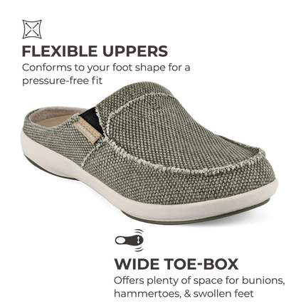 Men's Canvas Arch Support Slippers