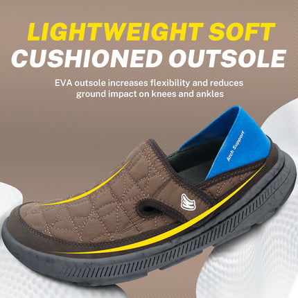 Mens Slippers for Plantar Fasciitis, Comfortable House Shoes for Men with Arch Support