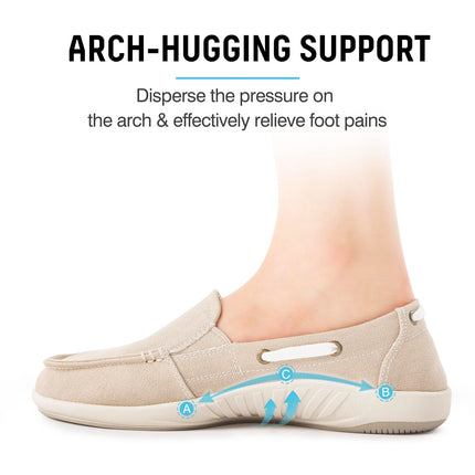 Women's Wide Toe Box Loafers with Arch Support - All Sales Final - WALKHERO