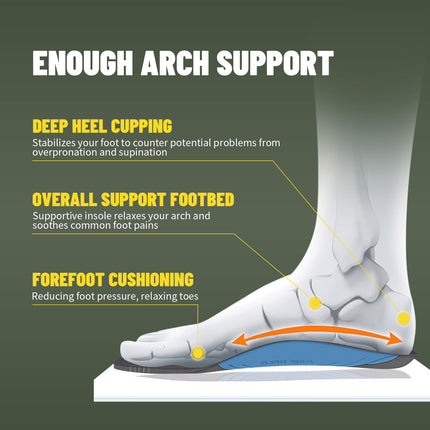 Men's Arch Support Wide Toe Box Shoes - WALKHERO